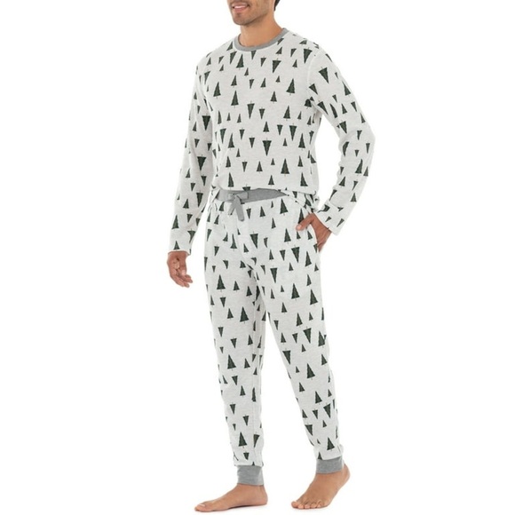George Men's Holiday 🎄Thermal 2 Piece Pajama Set | Size L | Festive Waffle Knit - Picture 12 of 12